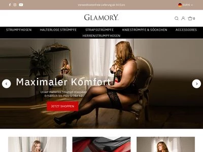 Website von Glamory Hosiery GmbH & Co. KG