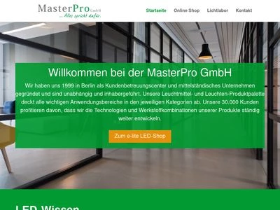 Website von MasterPro GmbH