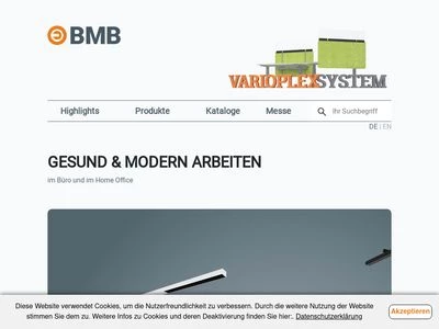 Website von BMB Beschläge GmbH