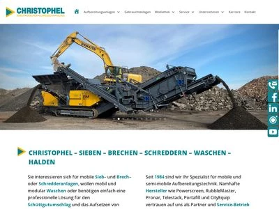 Website von C. Christophel Maschinenhandel & Vermittlungen GmbH