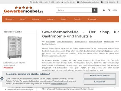 Website von Gewerbemoebel.de