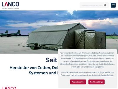 Website von LANCO - Dr. Lange GmbH & Co. KG