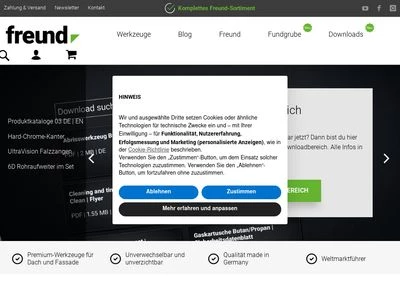 Website von P.F. Freund & Cie. GmbH