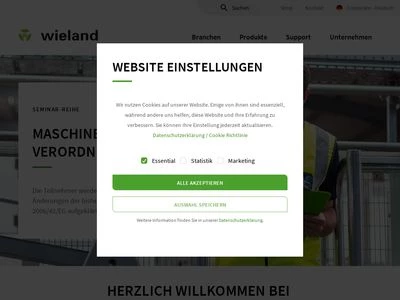 Website von Wieland Electric GmbH