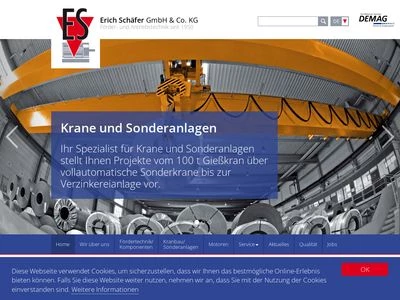 Website von Erich Schäfer GmbH & Co. KG