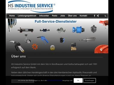 Website von HS Industrie Service GmbH