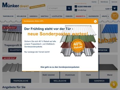 Website von Münker Metallprofile GmbH