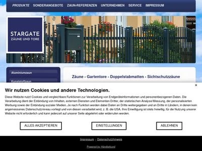 Website von Zaun und Garten GmbH