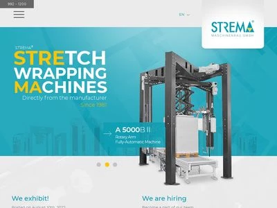 Website von STREMA Maschinenbau GmbH