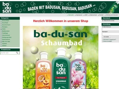 Website von Badusan GmbH