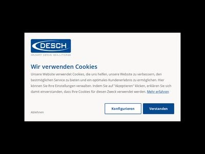 Website von Nidec DESCH Antriebstechnik GmbH & Co. KG