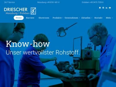 Website von Elektrotechnische Werke Fritz Driescher & Söhne GmbH