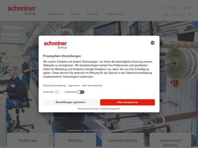 Website von Schreiner Group GmbH & Co. KG
