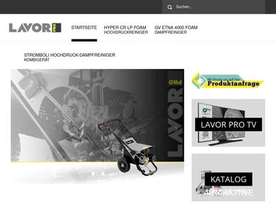 Website von Lavor Wash Distribution Deutschland