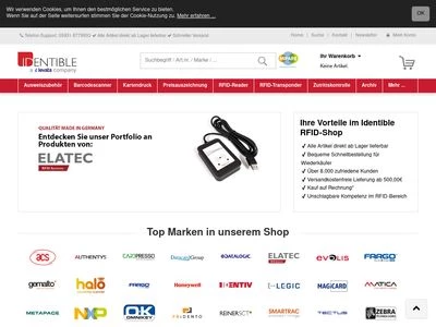 Website von Identible GmbH