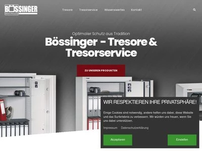Website von Bössinger GmbH