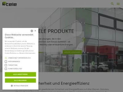 Website von Tele Haase Steuergeräte Ges.m.b.H.