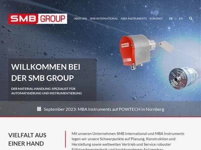 Website von SMB International GmbH