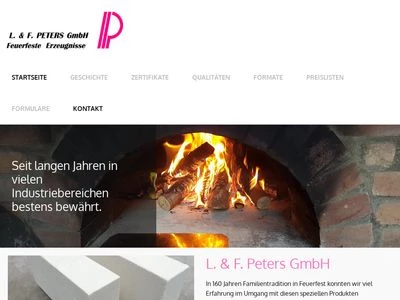 Website von L.& F. Peters GmbH
