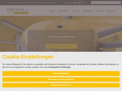 Website von MetaLine Surface Protection GmbH