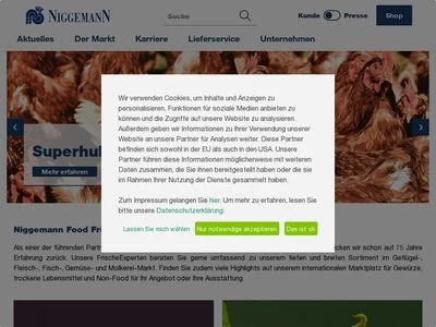 Website von Niggemann Food Frischemarkt GmbH