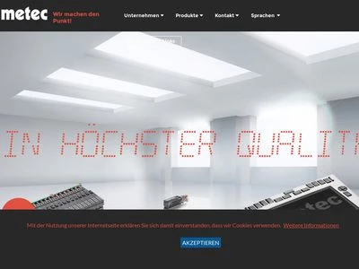 Website von Metec Ingenieur AG