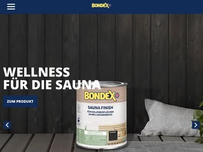 Website von Bondex - PPG Coatings Deutschland GmbH