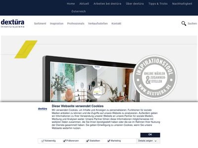 Website von dextüra Innentürensysteme GmbH