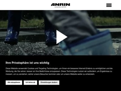 Website von ANRIN GmbH