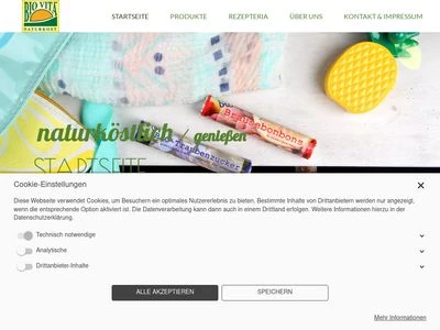 Website von Biovita Naturkost GmbH