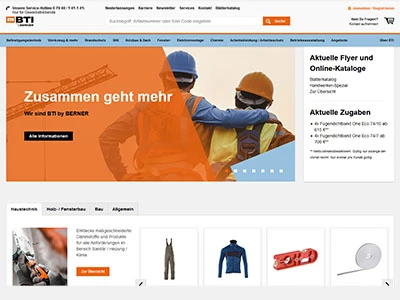 Website von BTI Befestigungstechnik GmbH & Co. KG