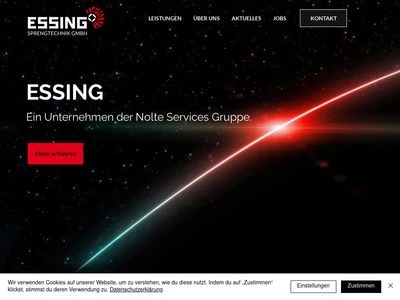 Website von Essing Sprengtechnik GmbH