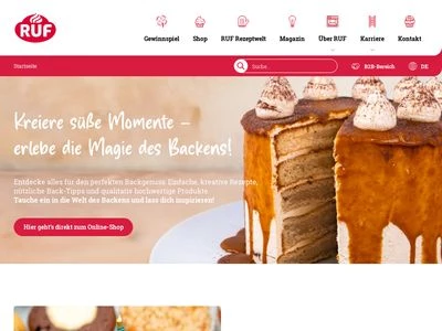 Website von RUF Lebensmittelwerk KG