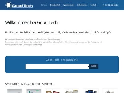Website von Good Tech Industriedienstleistungen und Systemtechnik GmbH