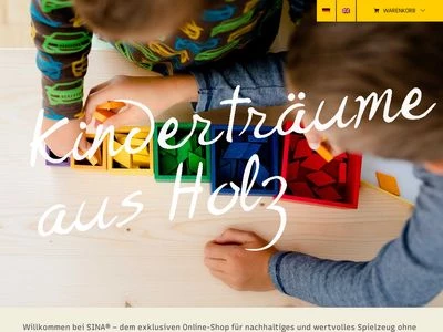 Website von Sina Spielzeug GmbH