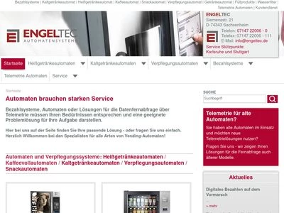 Website von ENGEL Automaten & Technik