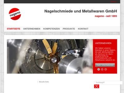 Website von Nagelschmiede und Metallwaren GmbH