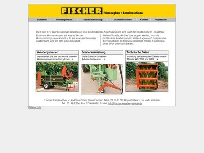 Website von Fischer Fahrzeugbau + Landmaschinen