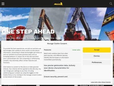 Website von ALLU Deutschland GmbH