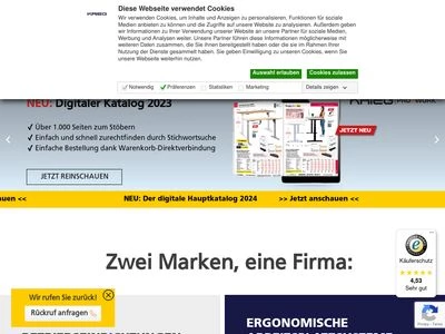Website von KRIEG Industriegeräte GmbH & Co. KG