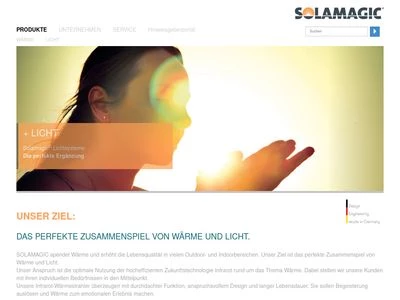 Website von Solamagic GmbH
