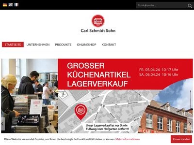 Website von Carl Schmidt Sohn GmbH