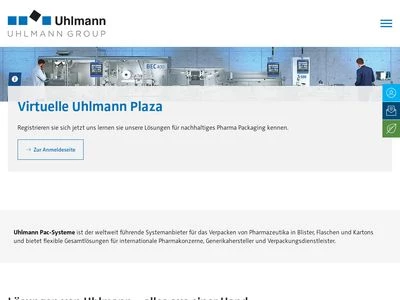 Website von Uhlmann Pac-Systeme GmbH & Co. KG