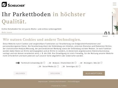 Website von Scheucher Holzindustrie GmbH