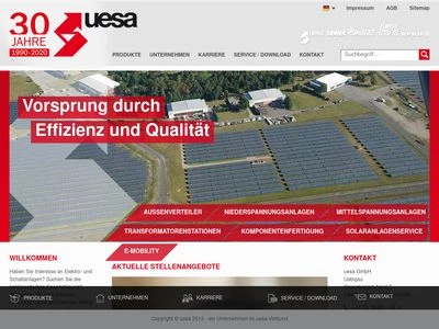 Website von uesa GmbH