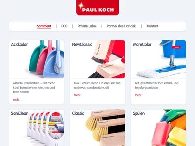 Website von Paul Koch Haushaltswaren GmbH