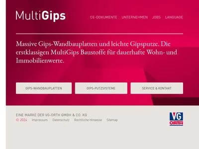 Website von VG-ORTH GmbH & Co.KG