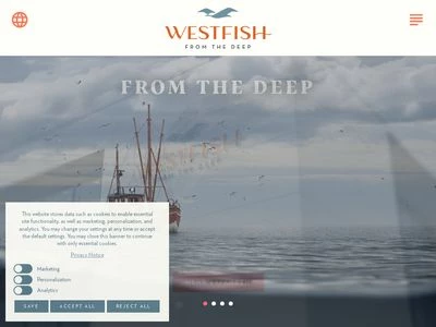 Website von West Fish GmbH