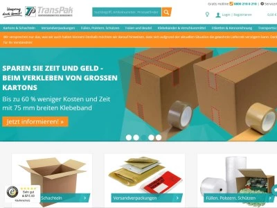 Website von TransPak AG