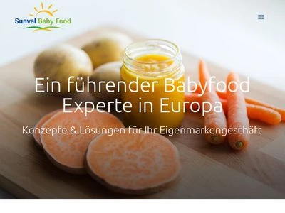 Website von Sunval Baby Food GmbH